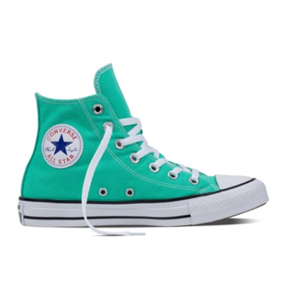 turquoise converse high tops
